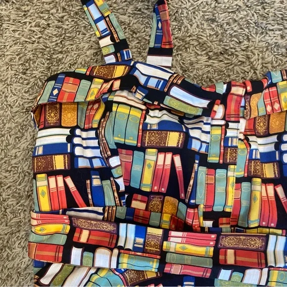 Eva Rose Book Dress teacher, school, fun, whimsical, sweetheart neckline, straps - Picture 4 of 15